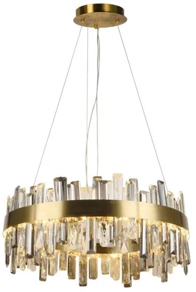 LED Stmievateľný krištáľový luster na lanku LED/80W/230V + diaľkové ovládanie