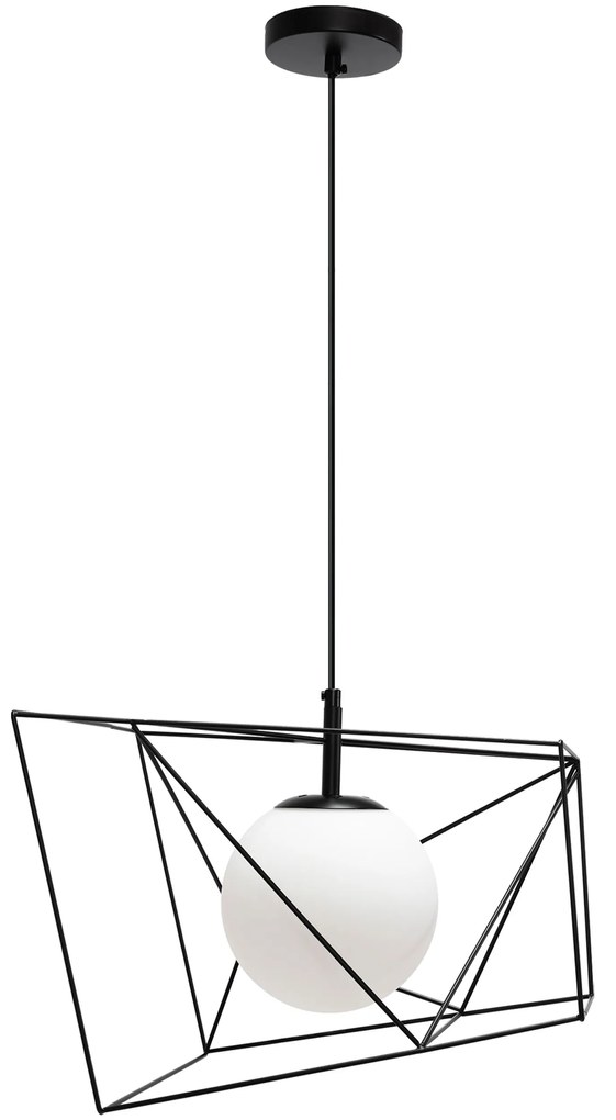 Toolight Toolight, závesná stropná lampa 1xE27 APP1022-1CP, čierna-biela, OSW-06112