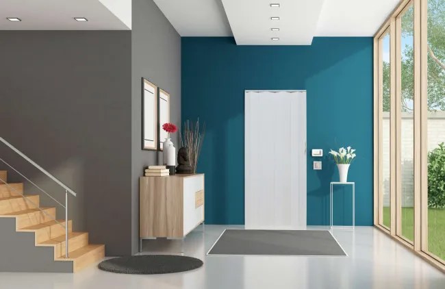 Skladacie dvere 001P biely dub matný 80 cm