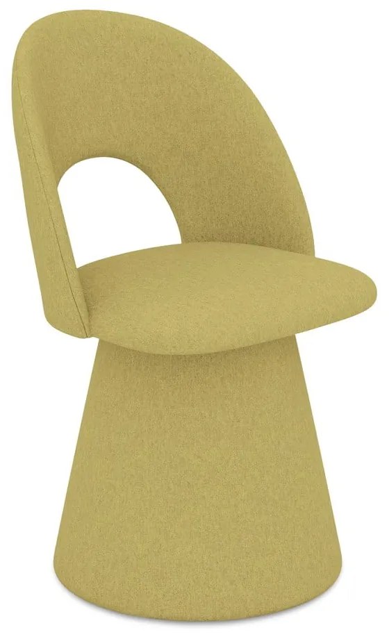 Žlté čalúnené jedálenské kreslo Kalo – Makamii