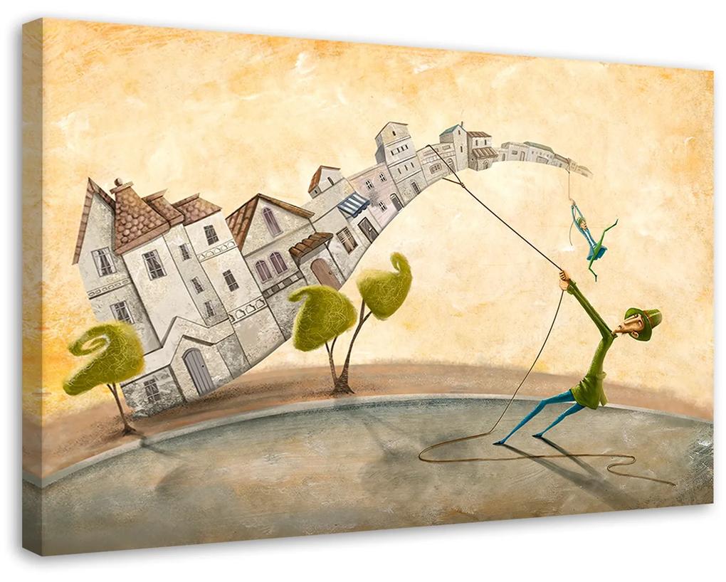 Gario Obraz na plátne Mesto na úteku - Gustavo Gabriel San Martin Rozmery: 60 x 40 cm