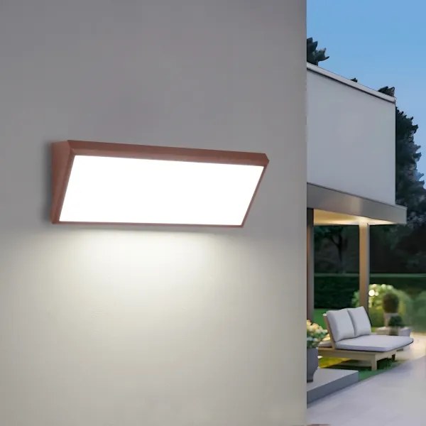 Brilagi - LED Vonkajšie nástenné svietidlo so senzorom TRIANGLE LED/42W/230V hnedé IP65