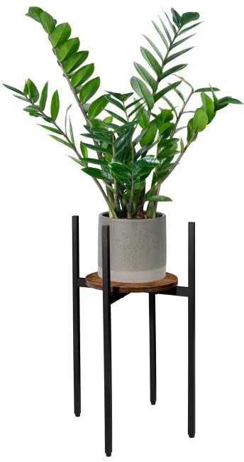 Stojan na kvety TORRE RUSTIC čierny 60 cm