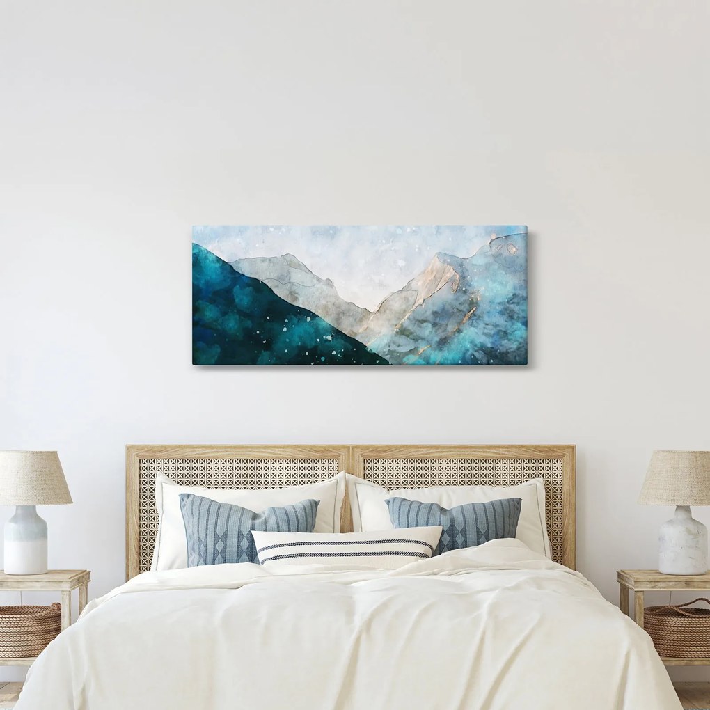 Obraz - Kresba hôr (120x50 cm)