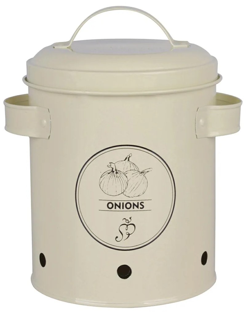 Kovová nádoba na cibuľu Vintage, 19,5x17 cm