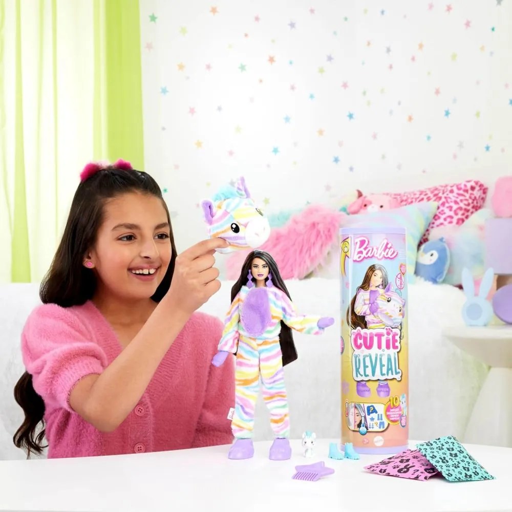 Mattel Barbie Cutie reveal barbie farebné sny - zebra HRK39