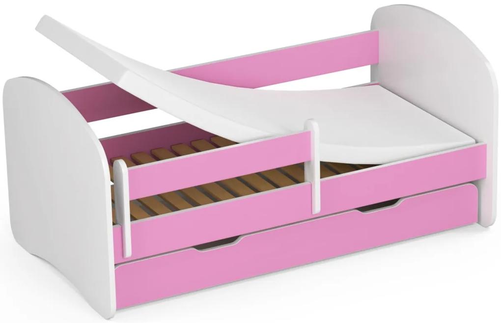 Detská posteľ SMILE 140x70 cm ružová
