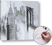 Maľovanie podľa čísel SOCHA SLOBODY –  stredná náročnosť