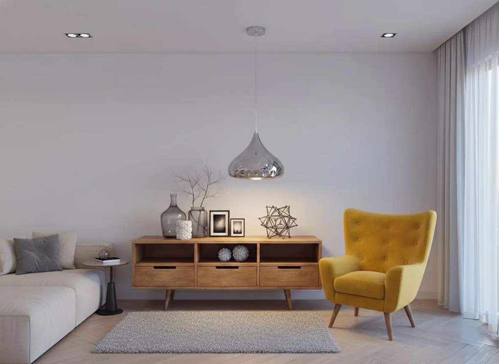 Toolight Toolight, závesná zrkadlová lampa 1xE27 APP272-1CP, strieborná, OSW-00877