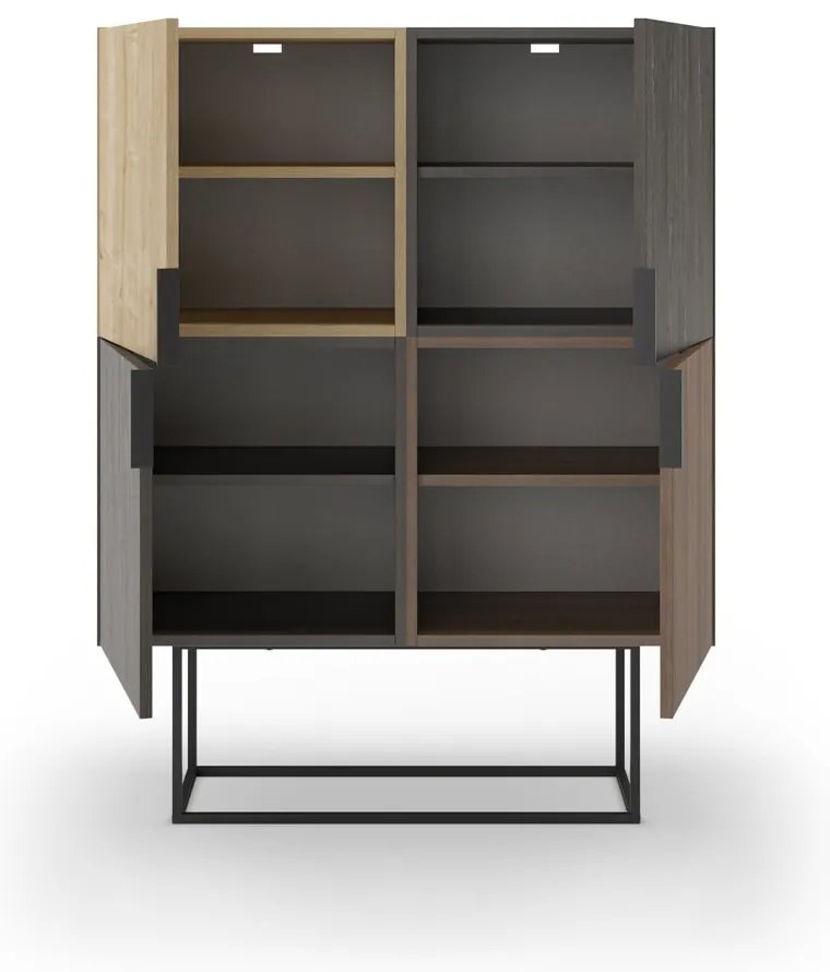 Skrinka v dekore duba v hnedo-prírodnej farbe 100x130 cm Titan – Marckeric