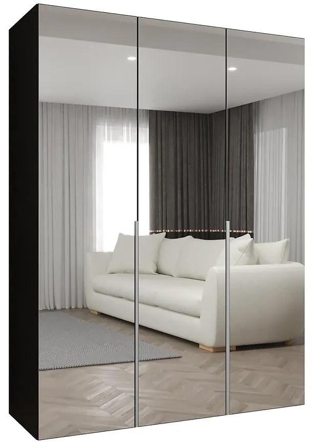 Skriňa Alicante III 150 čierna/strieborný