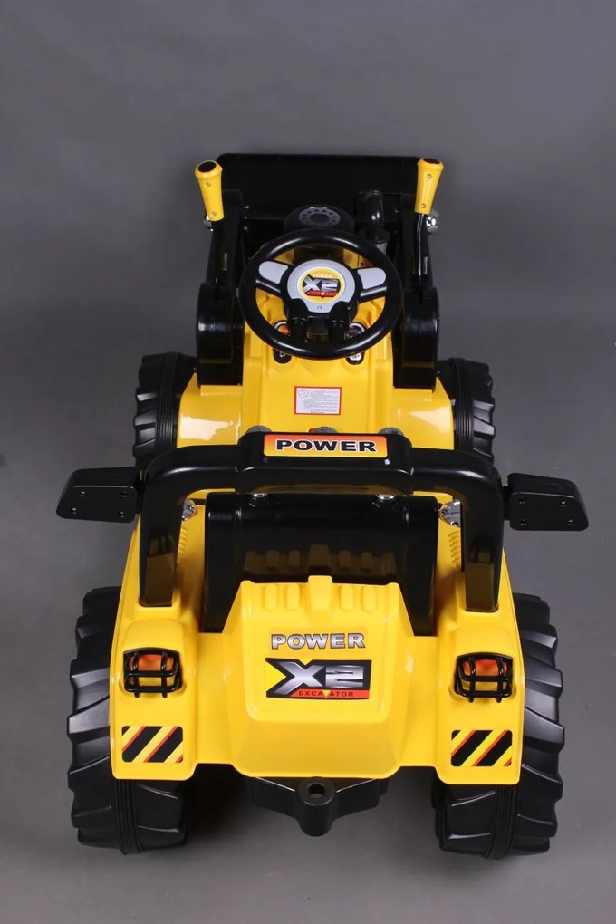 Detské elektrické autíčko BestBerg BBCC-40Y - nakladač / od 3 rokov / nosnosť 30 kg / žltá