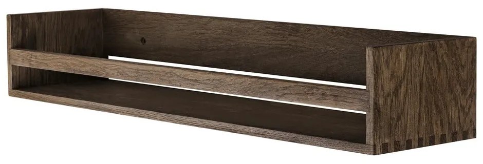 Hnedý nástenný vešiak z dubového dreva s poličkou 60 cm Showcase – Mette Ditmer Denmark