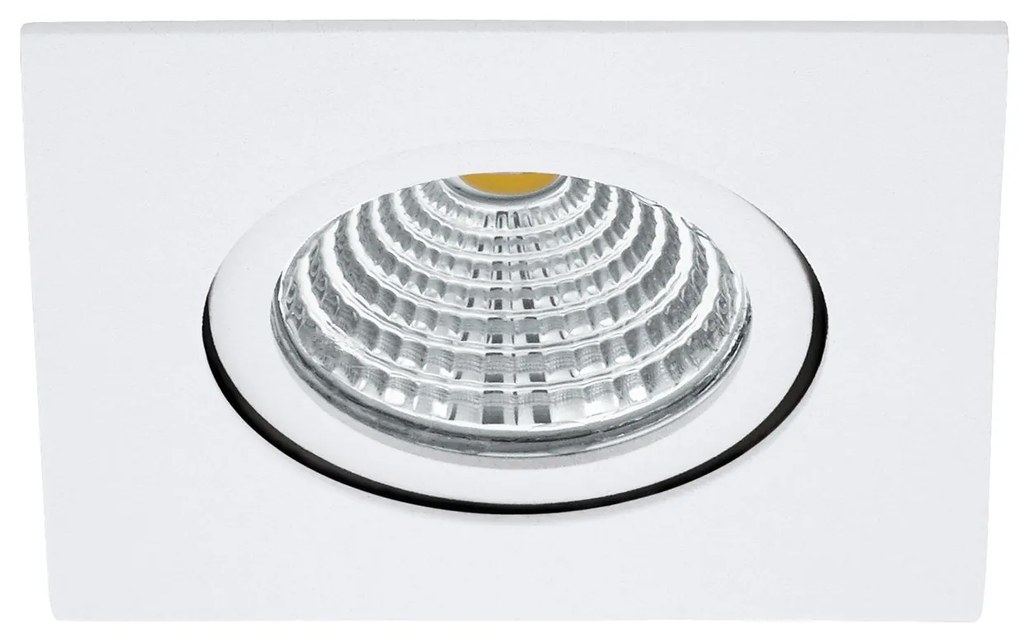 EGLO LED zápustné svetlo SALICETO, štvorec, biele, 8,8 cm, 4000K