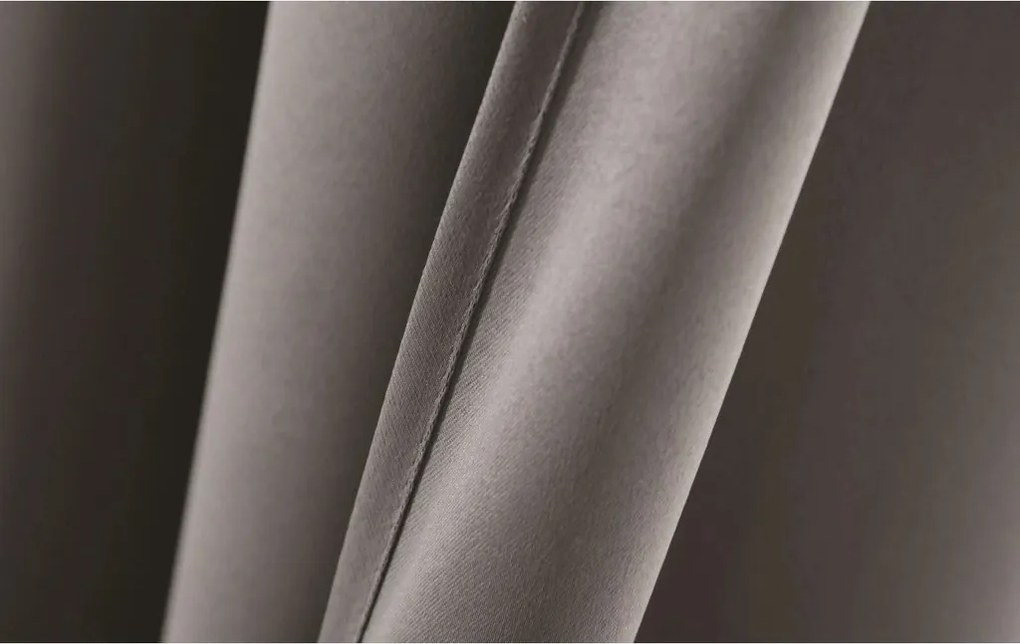 Sivo-hnedý záves OXFORD 140x250 cm Zavesenie: Kovové krúžky