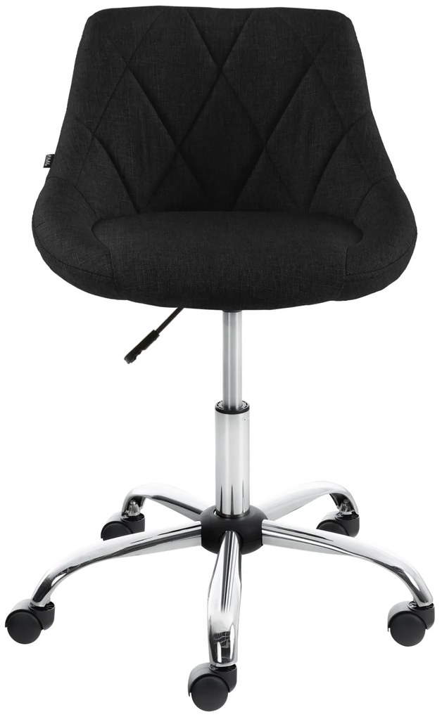 Design-Shop Pracovná stolička Lazio - látka - Čierna