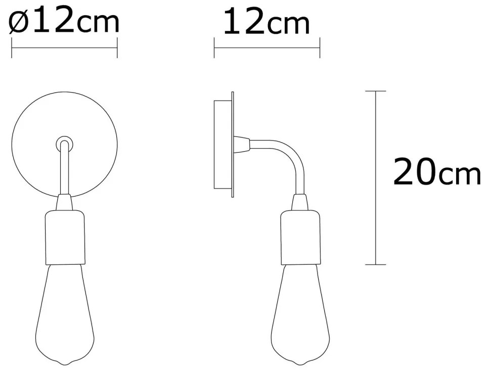 Nástenná lampa Harput I mosadz