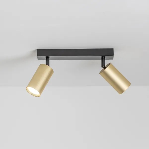 Brilagi - Bodové svietidlo SELE GOLDEN 2xGU10/30W/230V čierna/zlatá