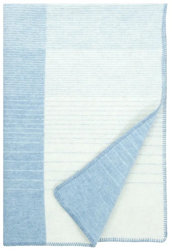 Vlnená deka Kaamos 100x150, prírodne farbená modrá / Finnsheep