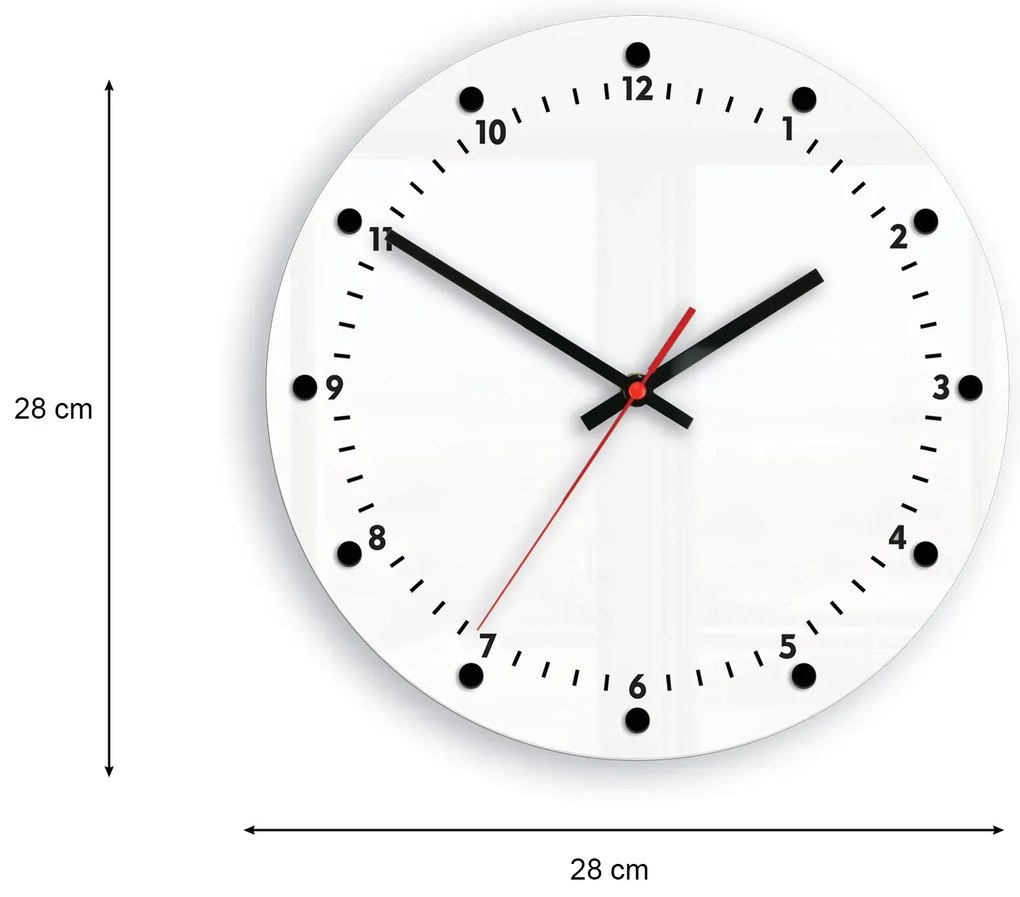 Nástěnné hodiny Mozes 28 cm černé/bílé