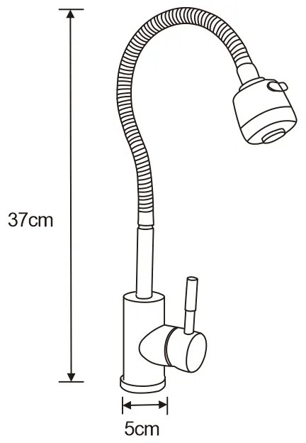 Mexen MAYA - Vysoká batéria/drezová, chrómová, 672400-00