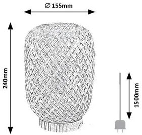 Rabalux ALINAFE stolná lampa 74016