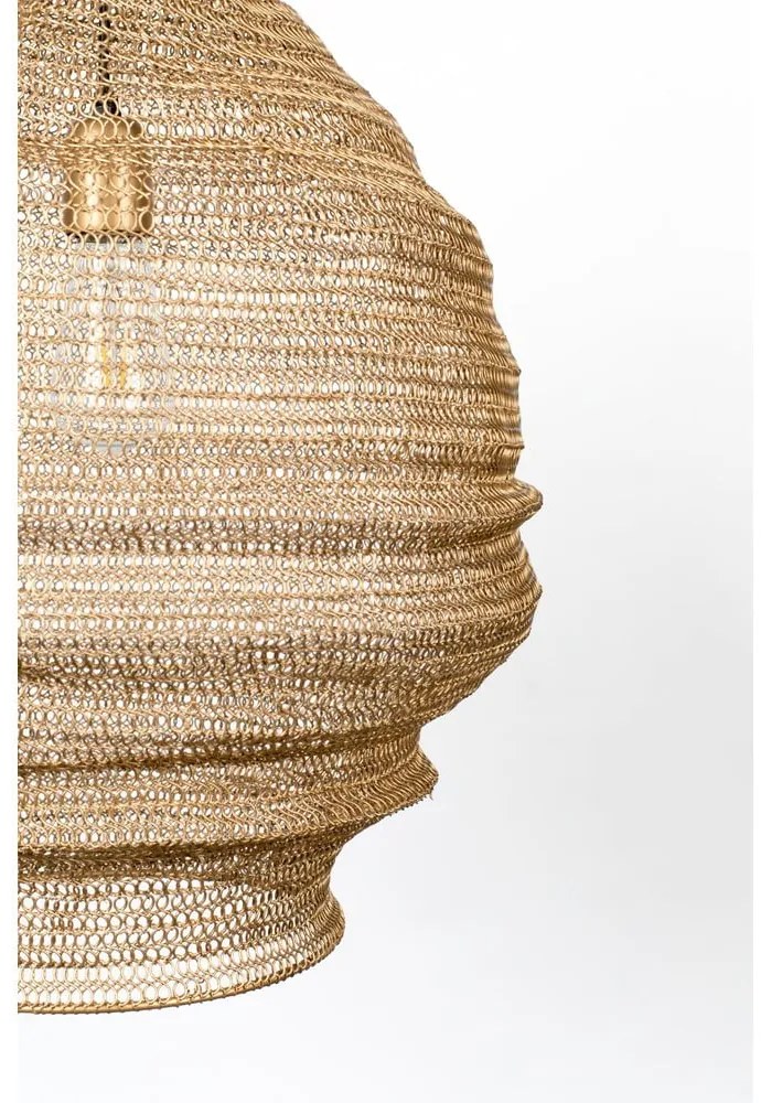 Závesné svietidlo v zlatej farbe White Label Lena, ø 37 cm