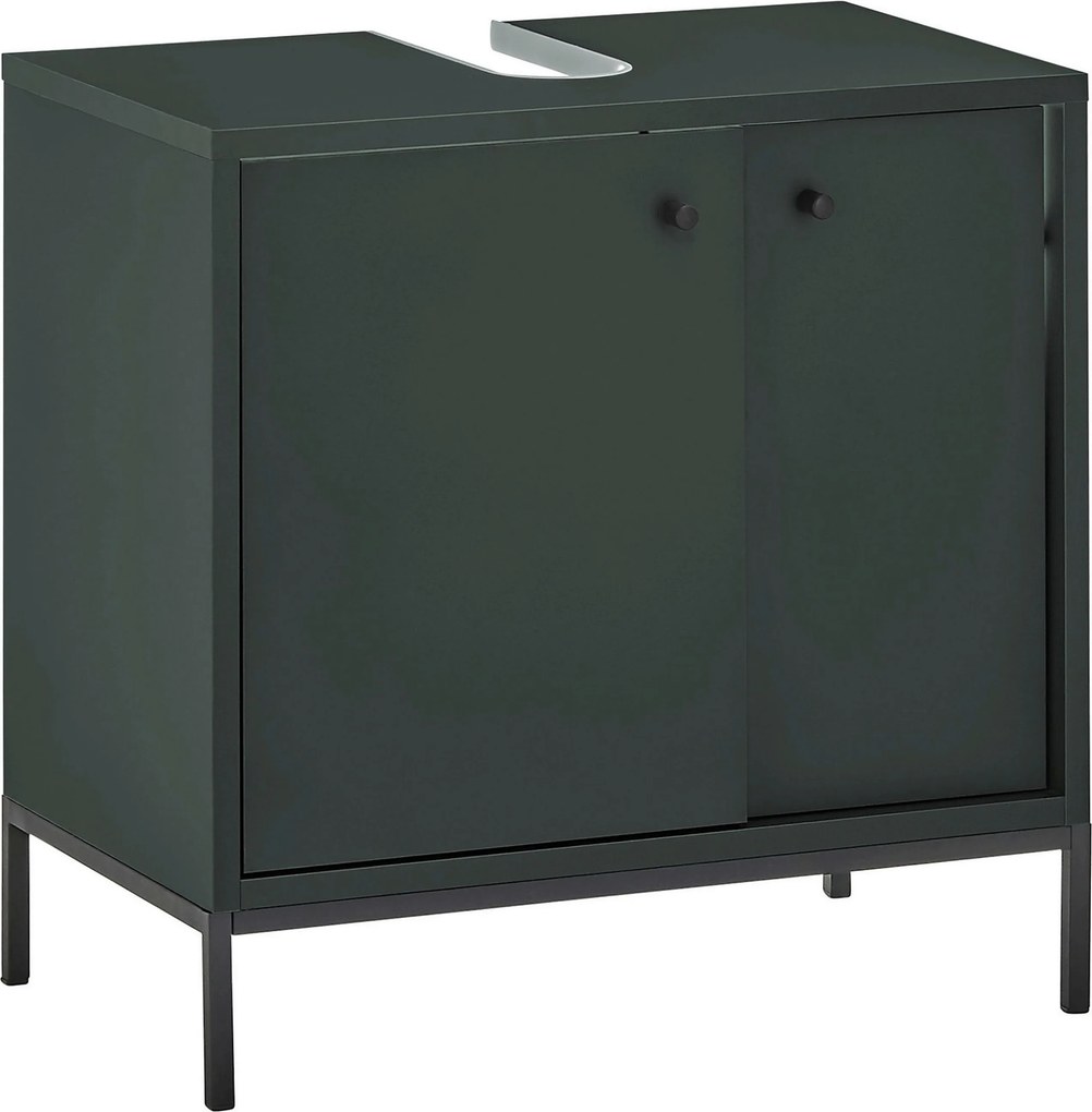 XXXLutz SKRINKA POD UMÝVADLO, tmavozelená, tmavozelená, 60/62/32 cm Xora - Online Only kúpeľne - 001279021801