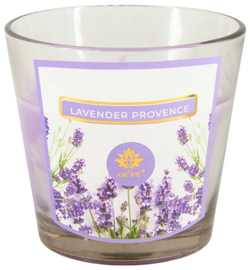 Arome Vonná sviečka v skle Lavender Provence, 120 g