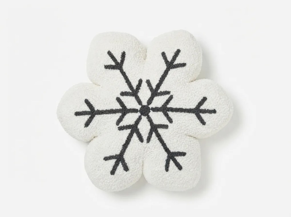 Dekoratívny vankúšik SNOWFLAKE 35x35 cm, biely