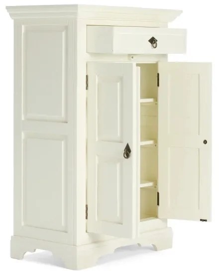 furniture-nabytek.cz - Masívna komoda Catana biela z borovice a MDF, lakovaná – 75×44×115 cm