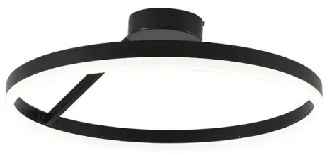 LED Stmievateľný prisadený luster LED/40W/230V 3000-6500K čierna + diaľkové ovládanie