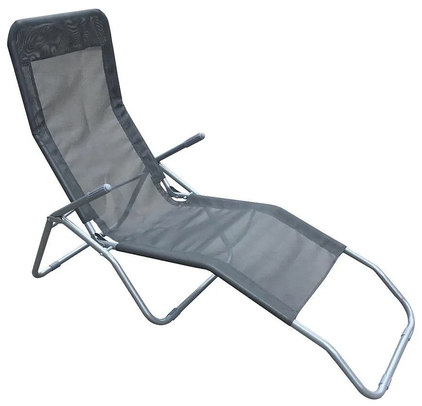 Záhradné ležadlo D-054 sivé