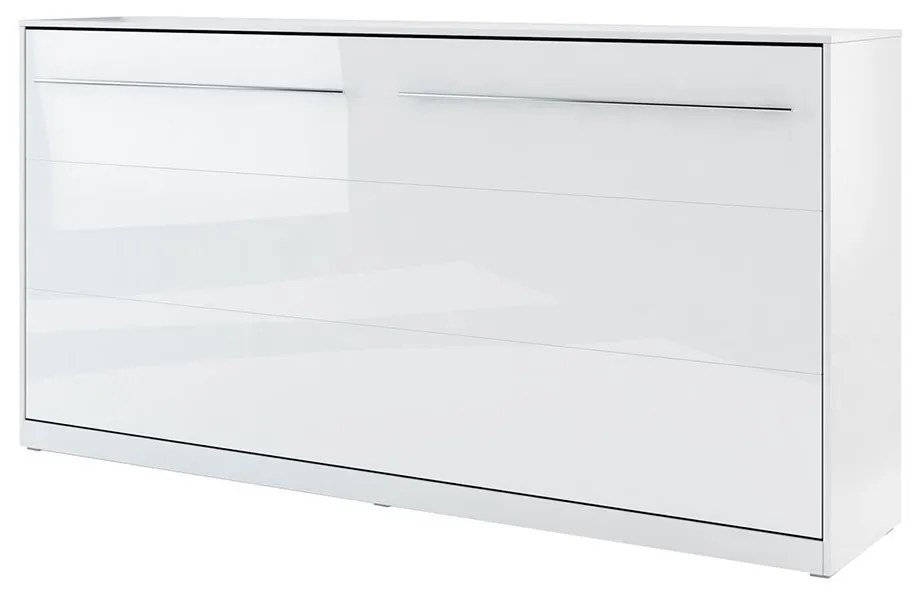 Skladacia posteľ Concord Pro II, Farby: biely / biely lesk, Rozmer postele: 90x200