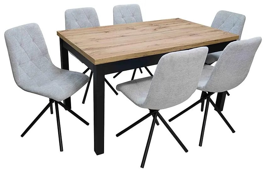 Jedálenská zostava1+6 Pako wotan/čierna