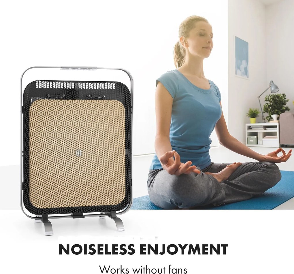 Klarstein HeatPal Marble Blackline, infračervený ohrievač, 1300 W, mramor, hliník