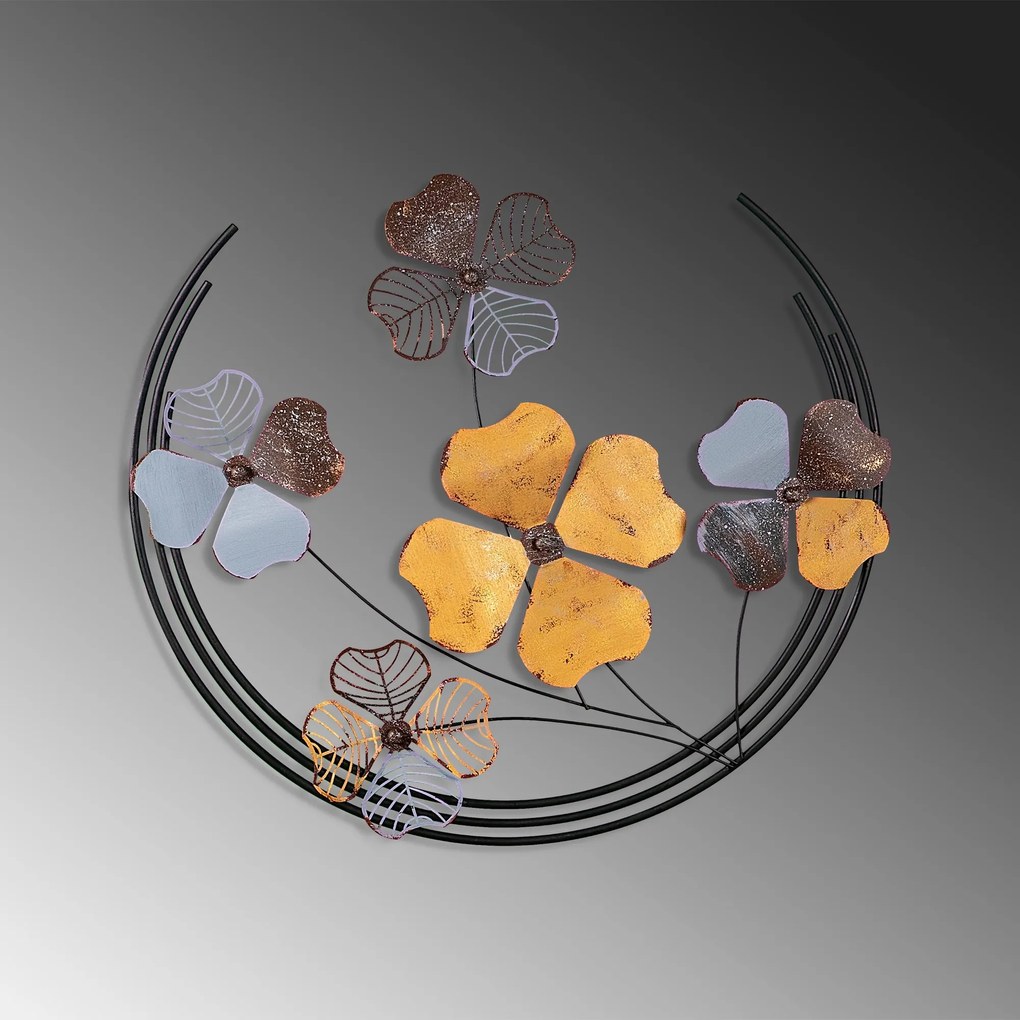 Nástenná kovová dekorácia Haiyang 2 viacfarebná