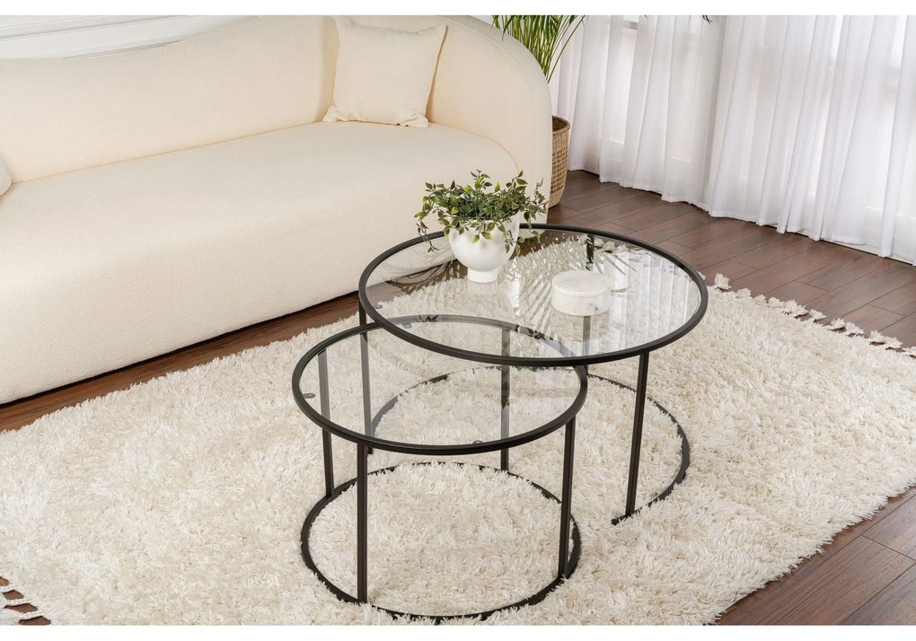 Konferenčný stôl Black-Transparent-80-60