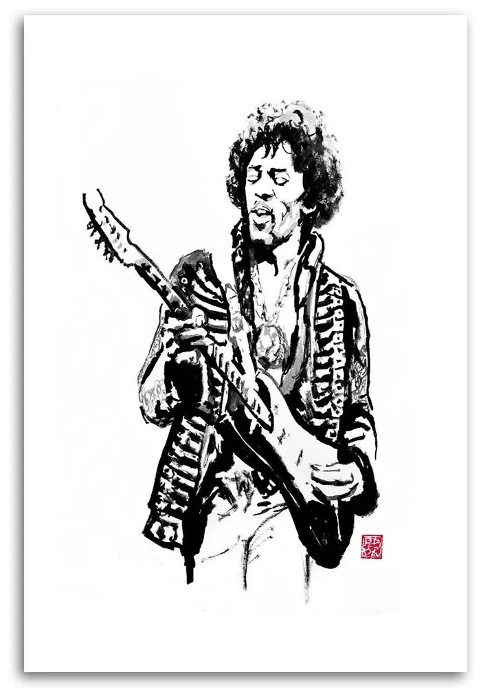 Gario Obraz na plátne Jimi Hendrix - Péchane Rozmery: 40 x 60 cm
