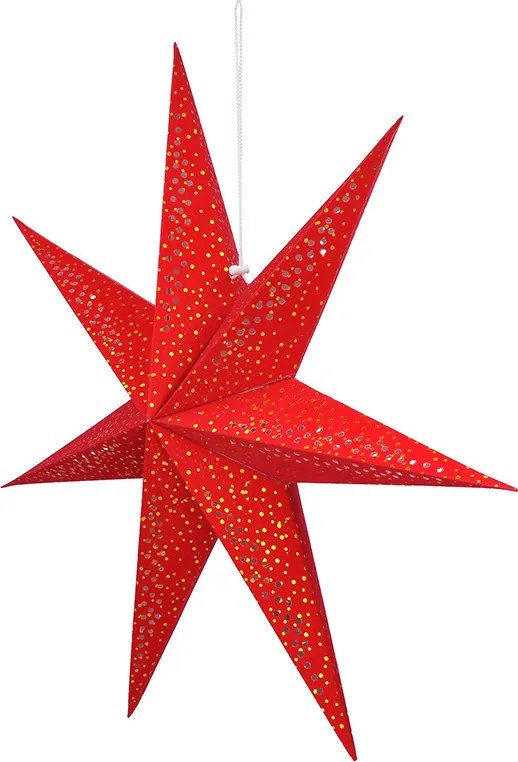 LED vianočná závesná hviezda 60 cm - 20 LED - červená
