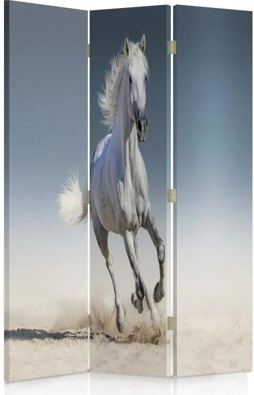 CARO Paraván - Horse On The Sand | trojdielny | jednostranný 110x150 cm