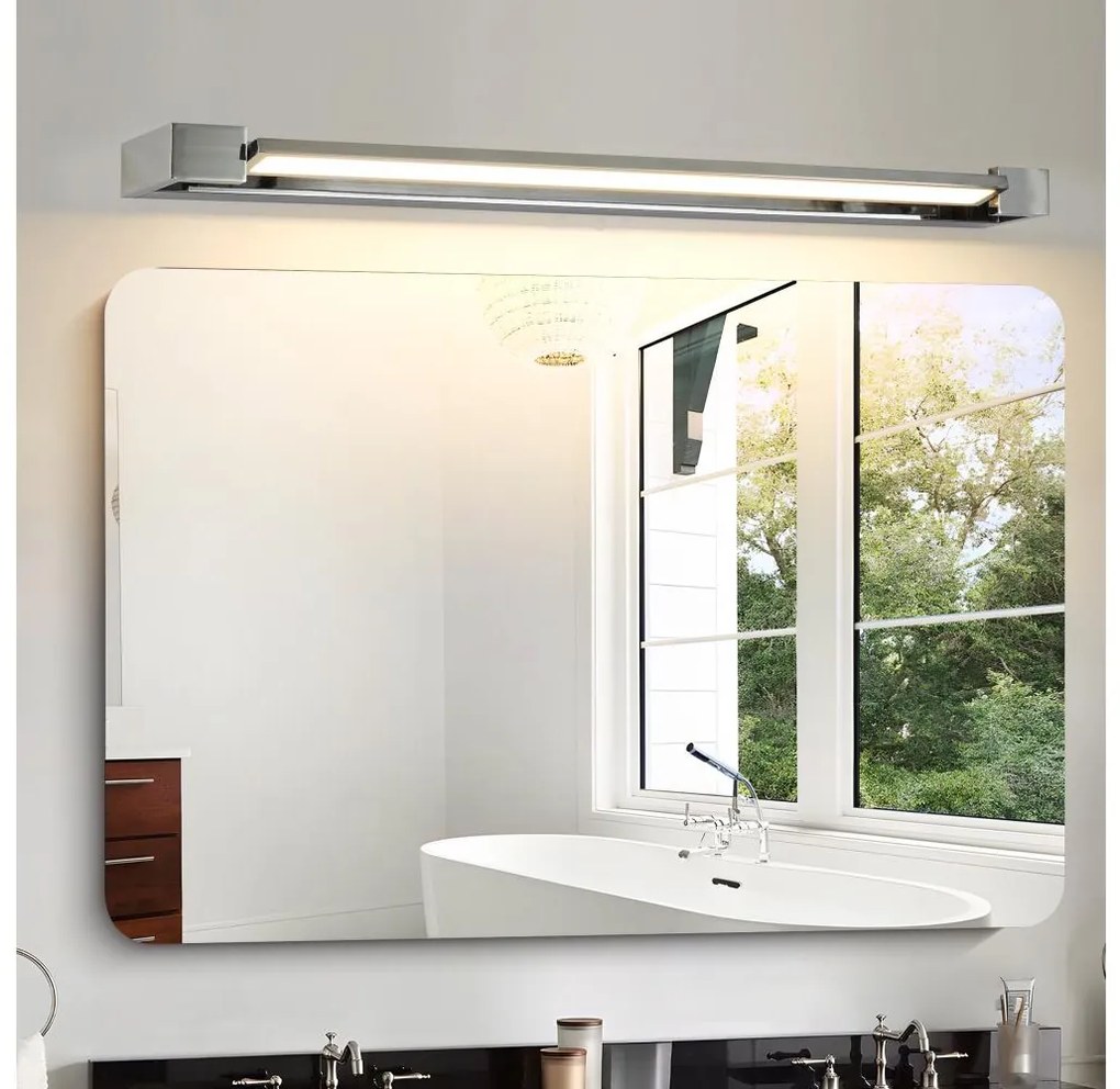 Brilagi-LED Kúpeľňové osvetlené zrkadlá AQUA LINE LED/24W/230V 90 cm IP44 lesklý chróm