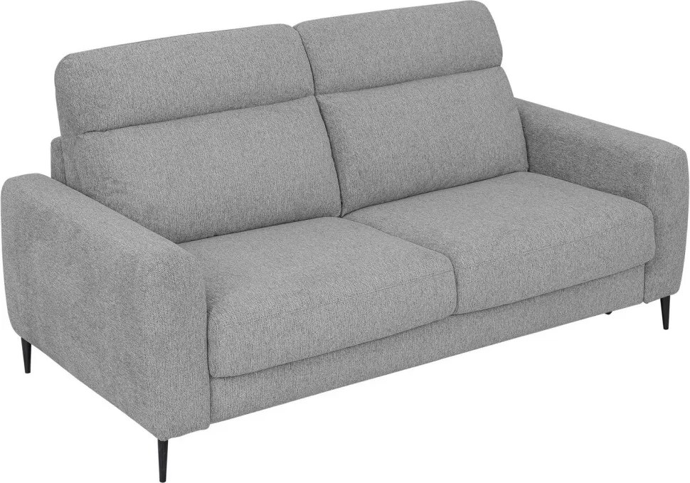 Rozkladacia pohovka na trvalé spanie Georgia, svetlo šedá látka