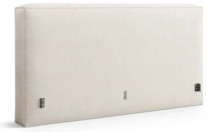 Krémovobiela čalúnená dvojlôžková posteľ s úložným priestorom s roštom 140x200 cm Simon Olivia – Micadoni