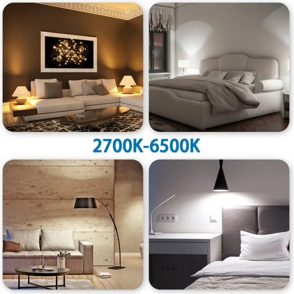 SADA 6x LED RGBW stmievateľná žiarovka MESH GU10/6,5W/230V 2700-6500K - Aigostar