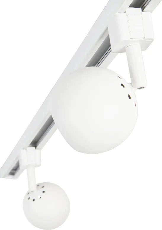 Inteligentný moderný koľajnicový systém biely 1-fázový vrátane 3 Wifi GU10 - Gissi