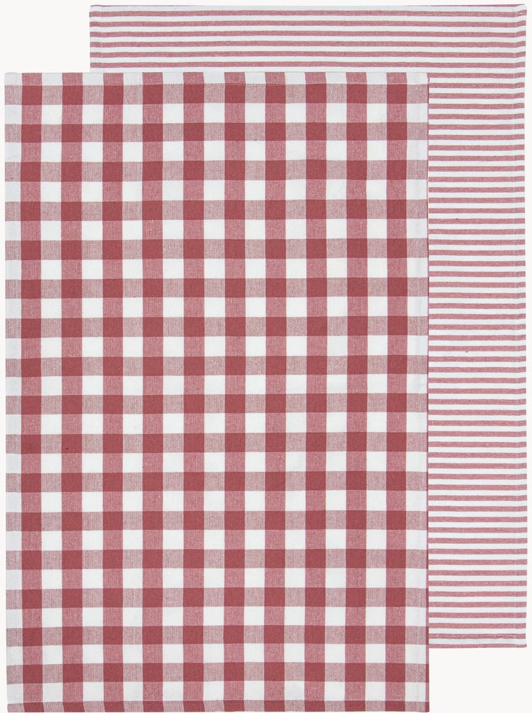 Kuchynské utierky Eco Gingham Blush, 2 ks