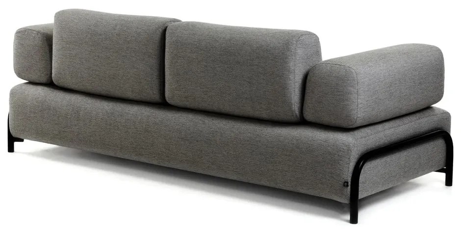 Tmavosivá pohovka s podrúčkami Kave Home Compo