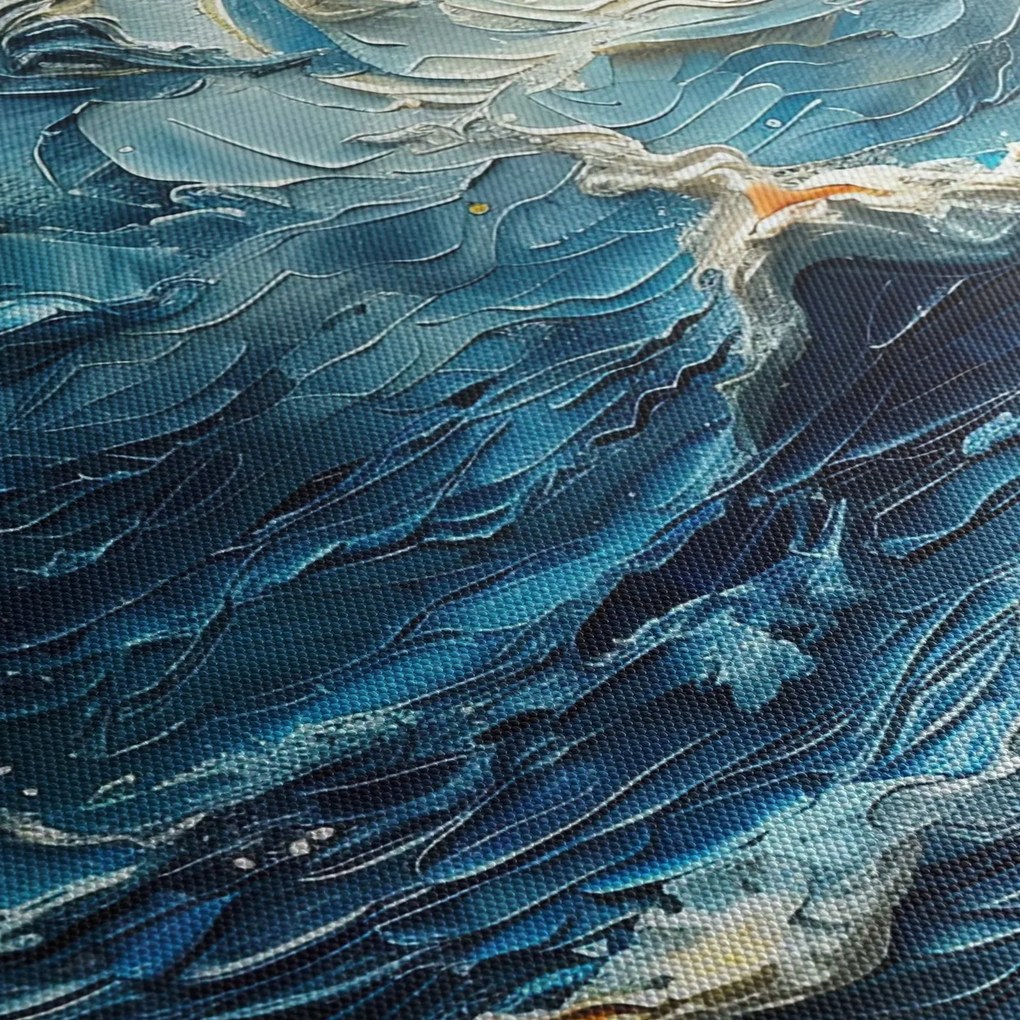Obraz - Maľba oblohy a mora (s hodinami) (90x30 cm)