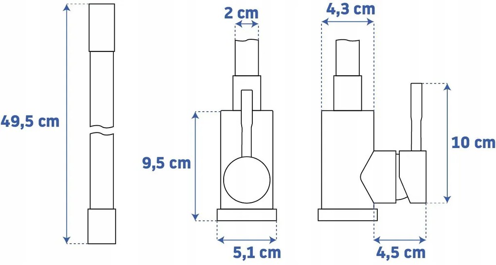 Rea Clever - Vysoká umývadlová batéria Flexi rameno, Čierna/Chróm, REA-B5698